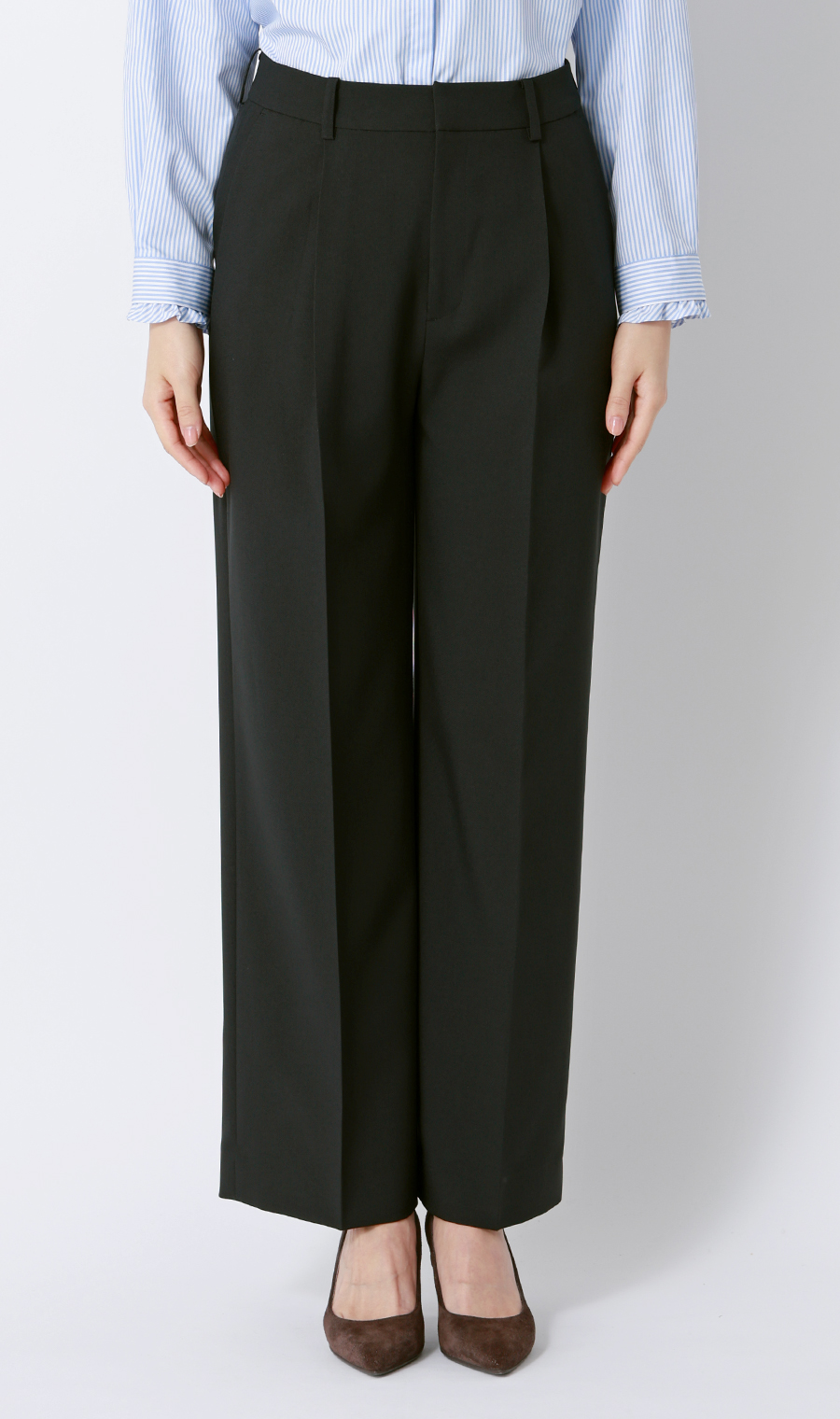 ワイドパンツ【セットアップ着用可】【裾上げ済み】 (APW6532-A