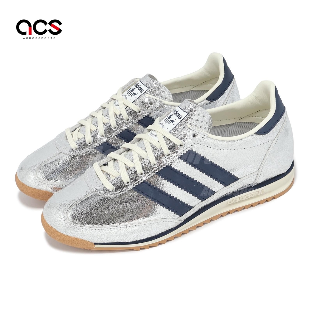 adidas 休閒鞋SL 72 OG W 女鞋銀藍膠底復古皮革愛迪達JH8654 | 休閒鞋
