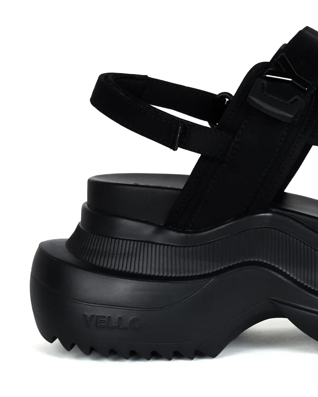 YELLO / TOKYO BLACK SINGLE SNEAKER SANDALS