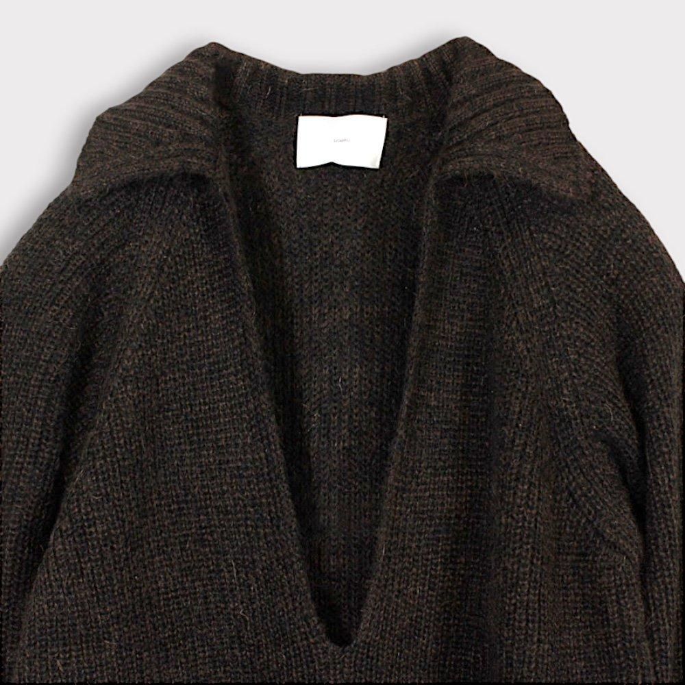 SUGARHILL MOHAIR PULLOVER SWEATER(BLACK × BROWN)｜シュガーヒル