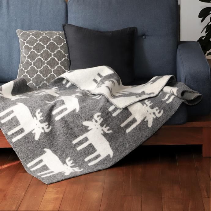 KLIPPAN｜クリッパン ウールブランケット［ベングドのムース］ハーフ