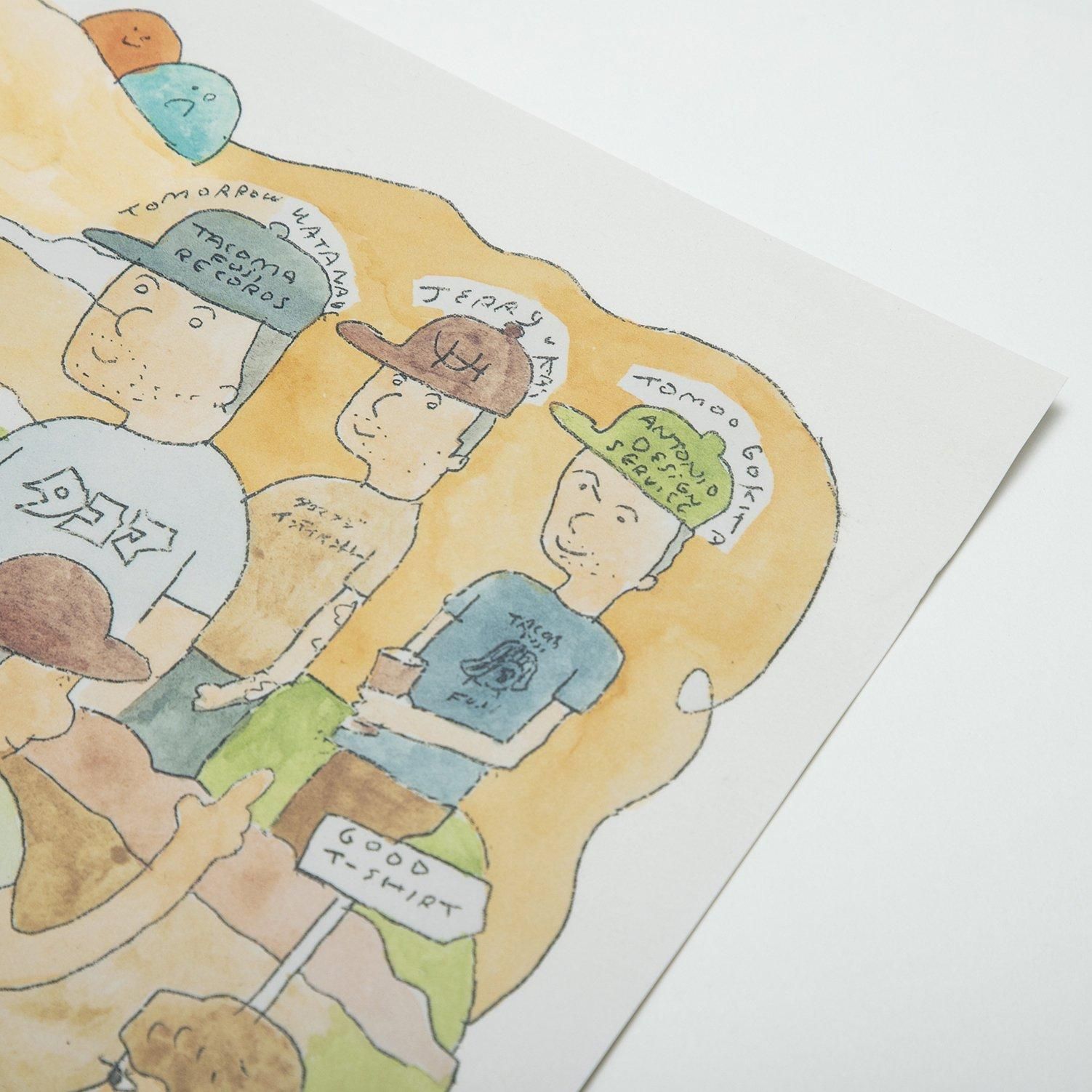 TACOMA FUJI RECORDS 15th Anniversary POSTER artwork by Jerry UKAI