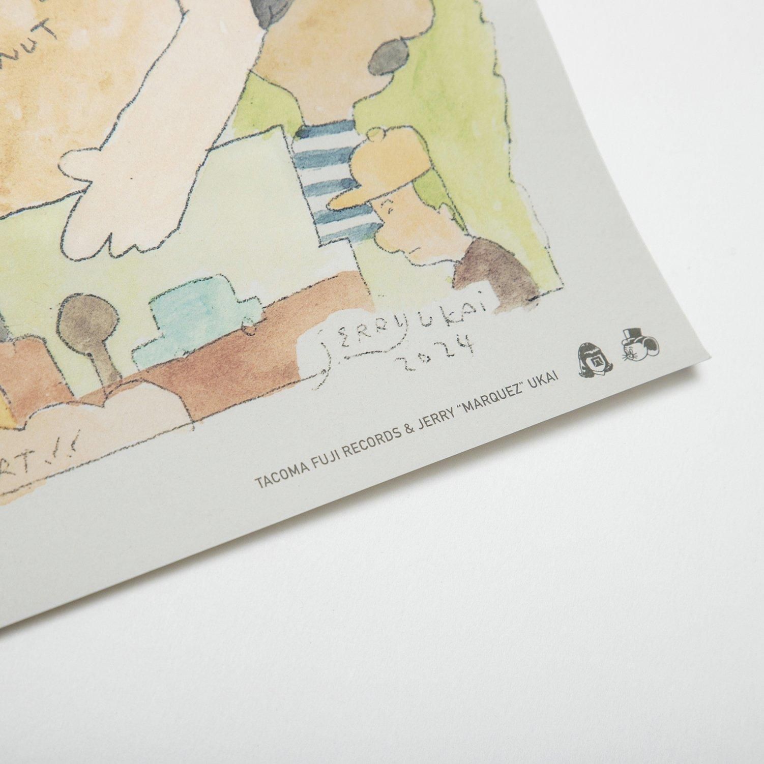 TACOMA FUJI RECORDS 15th Anniversary POSTER artwork by Jerry UKAI