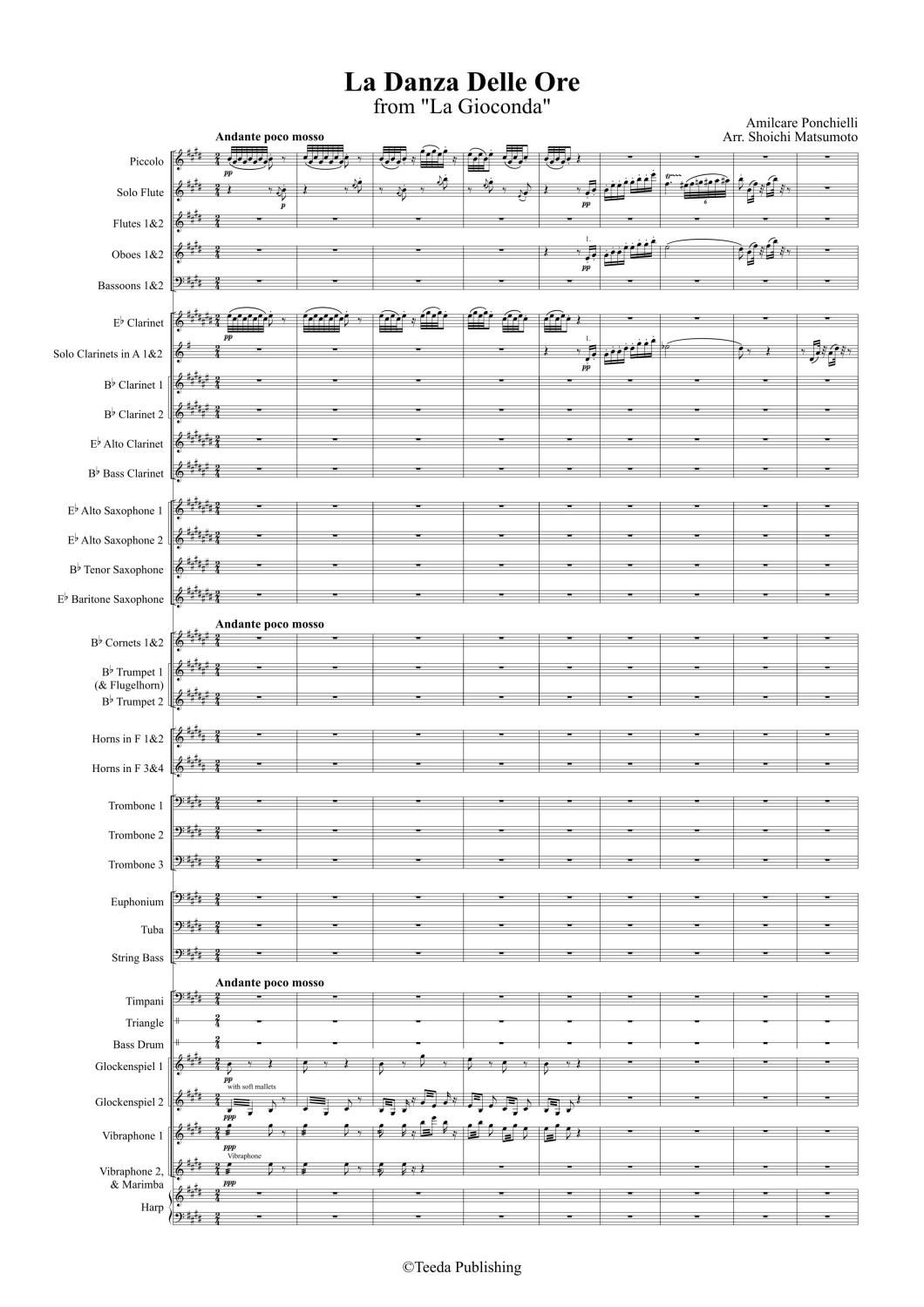 吹奏楽/アレンジ】オペラ「ラ・ジョコンダ」より 時の踊り