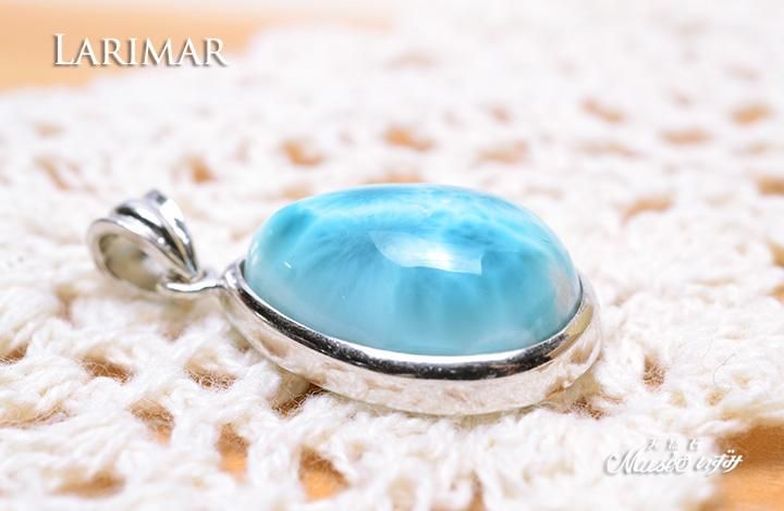 最高品質 ラリマーペンダントトップ一点物 シルバー925製