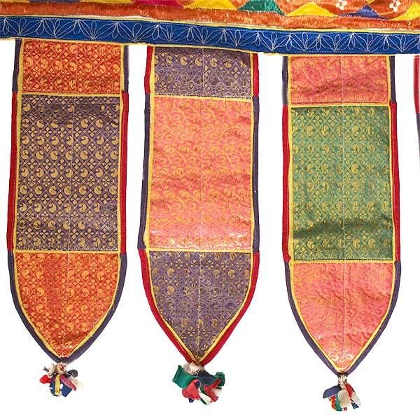 一点もの】ミラーワーク刺繍 トーラン（インド・タペストリー）