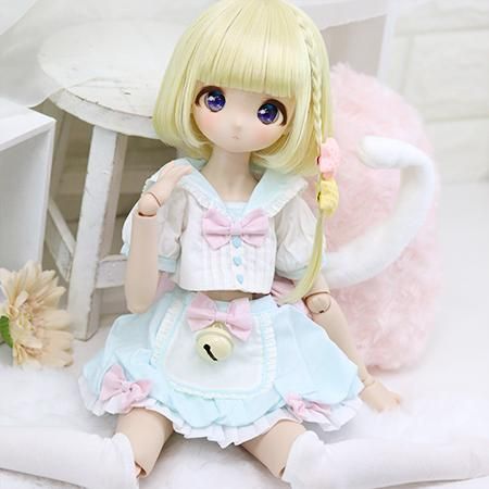 MDDサイズ しっぽ付セーラー服セット/ライトブルー - DOLLCE