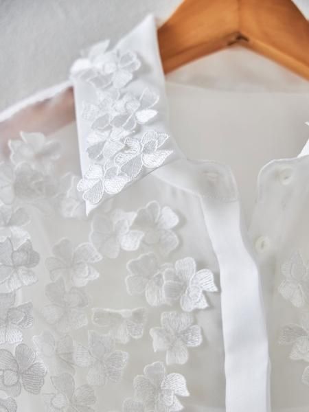 Sov.】オーガンジーフラワーボウタイシャツ - Carry On ONLINE STORE