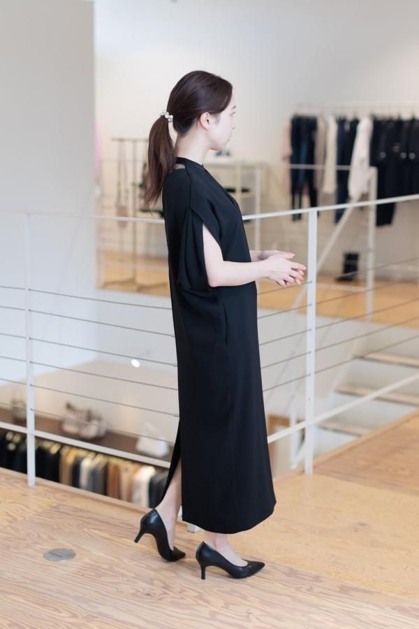 Mame Kurogouchi(マメ) BackSatin Crepe Georgette Embroidered Lace