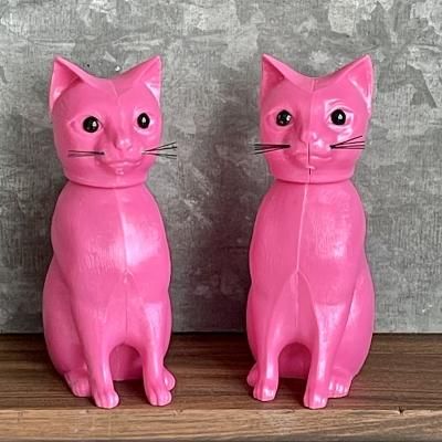 ドイツ製首振り人形 Bobbing Animals ｜お座り猫 Pink（ピンク猫）- La