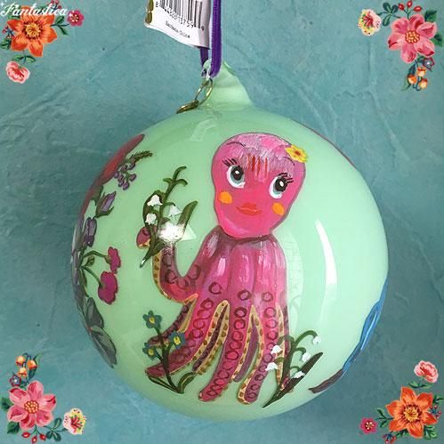 ナタリー・レテ】オーナメント ホワイト・オクトパス 白タコの