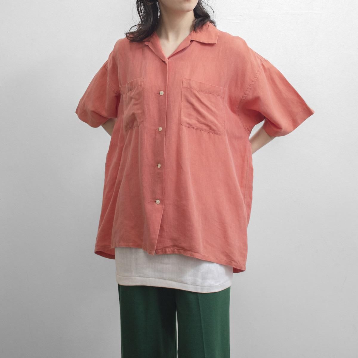 レディース] 1990s~ ヴィンテージ リネンxコットン オープンカラー