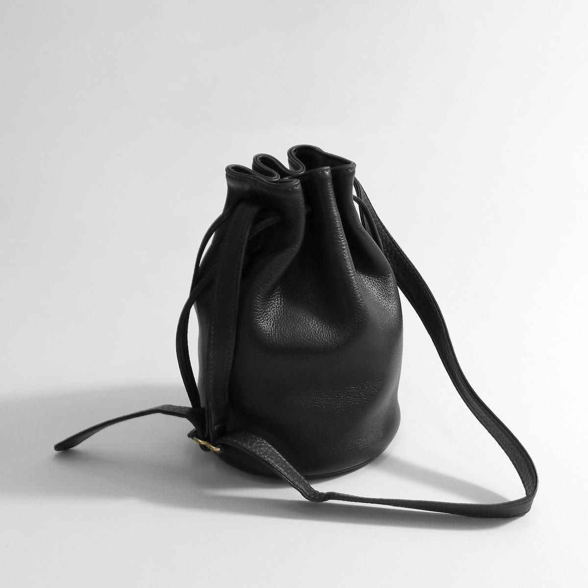 レディース] 1990s USA製 オールドコーチ 巾着バッグ ブラック [OLD