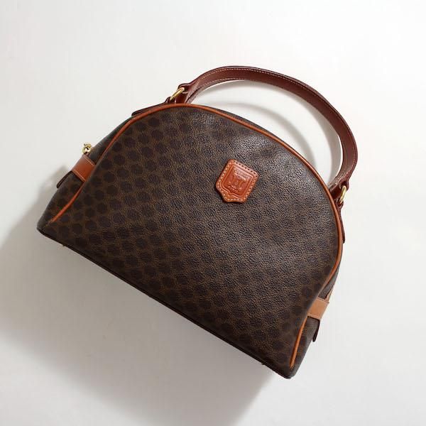 レディース] ~80's ヴィンテージ セリーヌ ハンドバッグ 半円 ブラウン