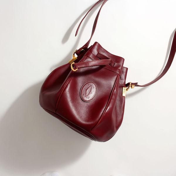 レディース] 80's~ ヴィンテージ・カルティエ マストライン 巾着バッグ