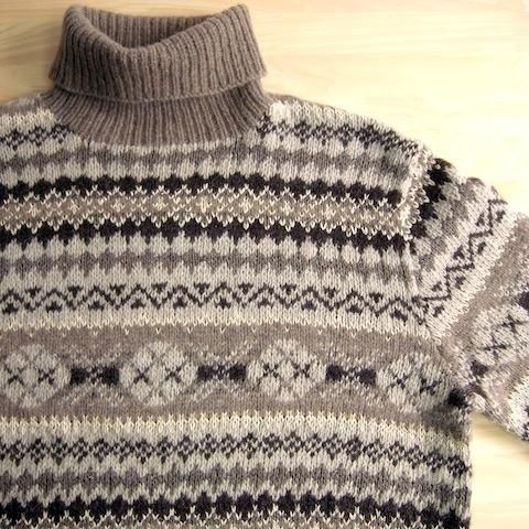 ラルフローレン フェアアイルセーター タートルネック ハンドニット