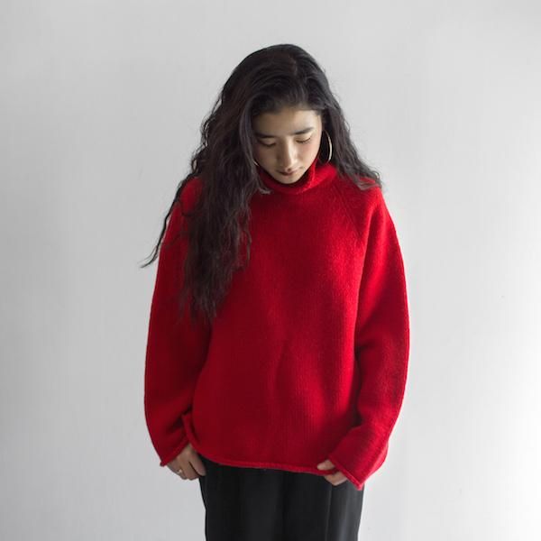 レディース] 90's Jクルー ロールネックニット ウール レッド [J.Crew