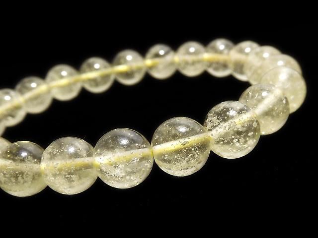 動画】【1点もの】リビアングラス ラウンド8.5mm 1連(ブレス) NO.201