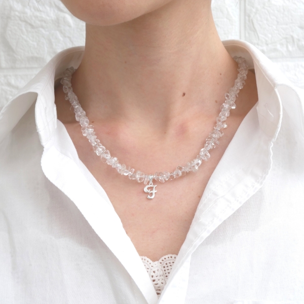 さざれネックレス ～水晶～ サイズL（長さ50cm） さざれシリーズ