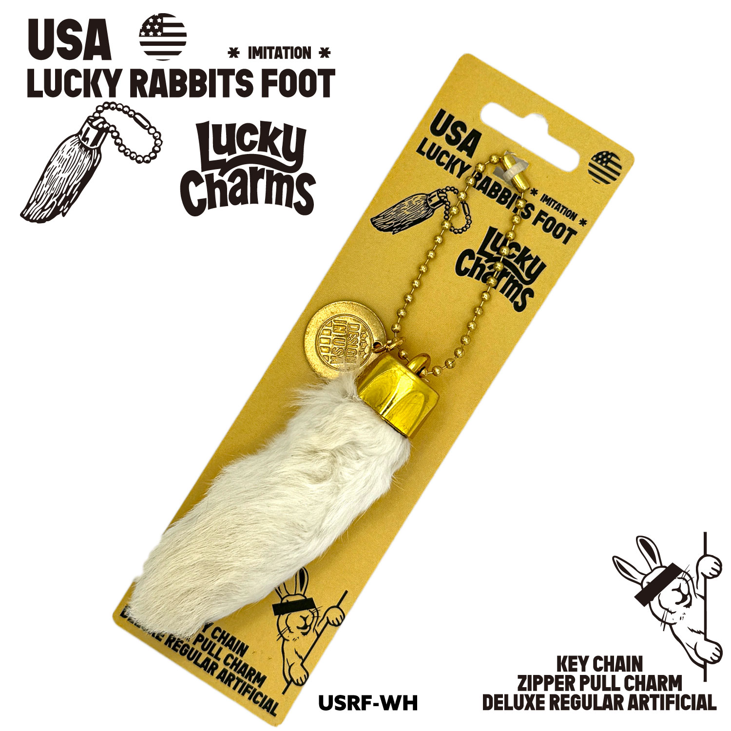 ラッキーラビッツフット キーチェーン ラビットフット アメリカン雑貨
