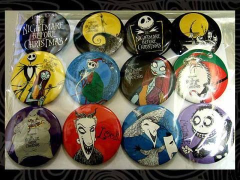 ナイトメアビフォアクリスマス プロモーション缶バッチ12種セット