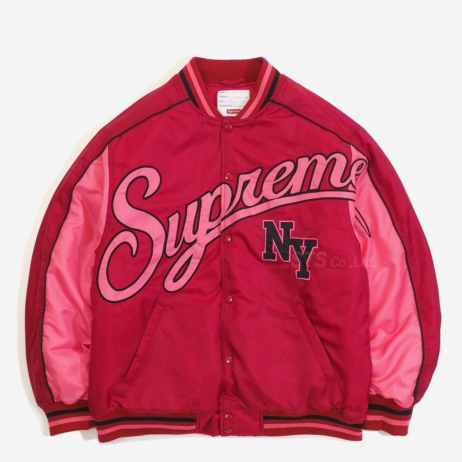 Supreme - Contrast Script Varsity Jacket - UG.SHAFT