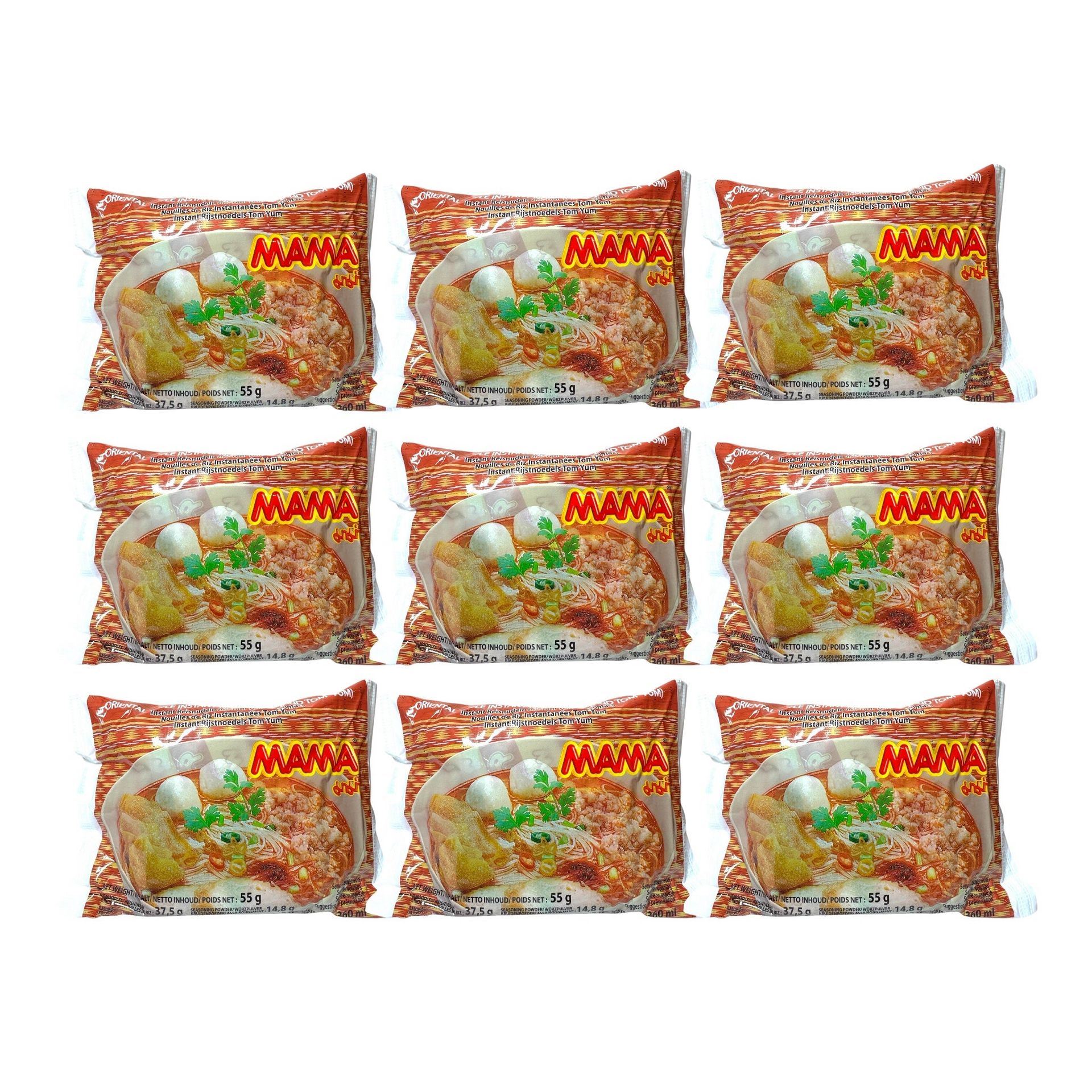 Get MAMA Oriental Style Instant Noodles Chan Tom Yum 55 g*9 pack