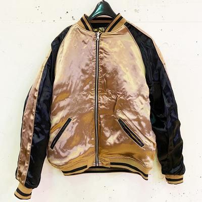 送料無料】絡繰魂 剛海に龍 刺繍リバーシブルスカジャン