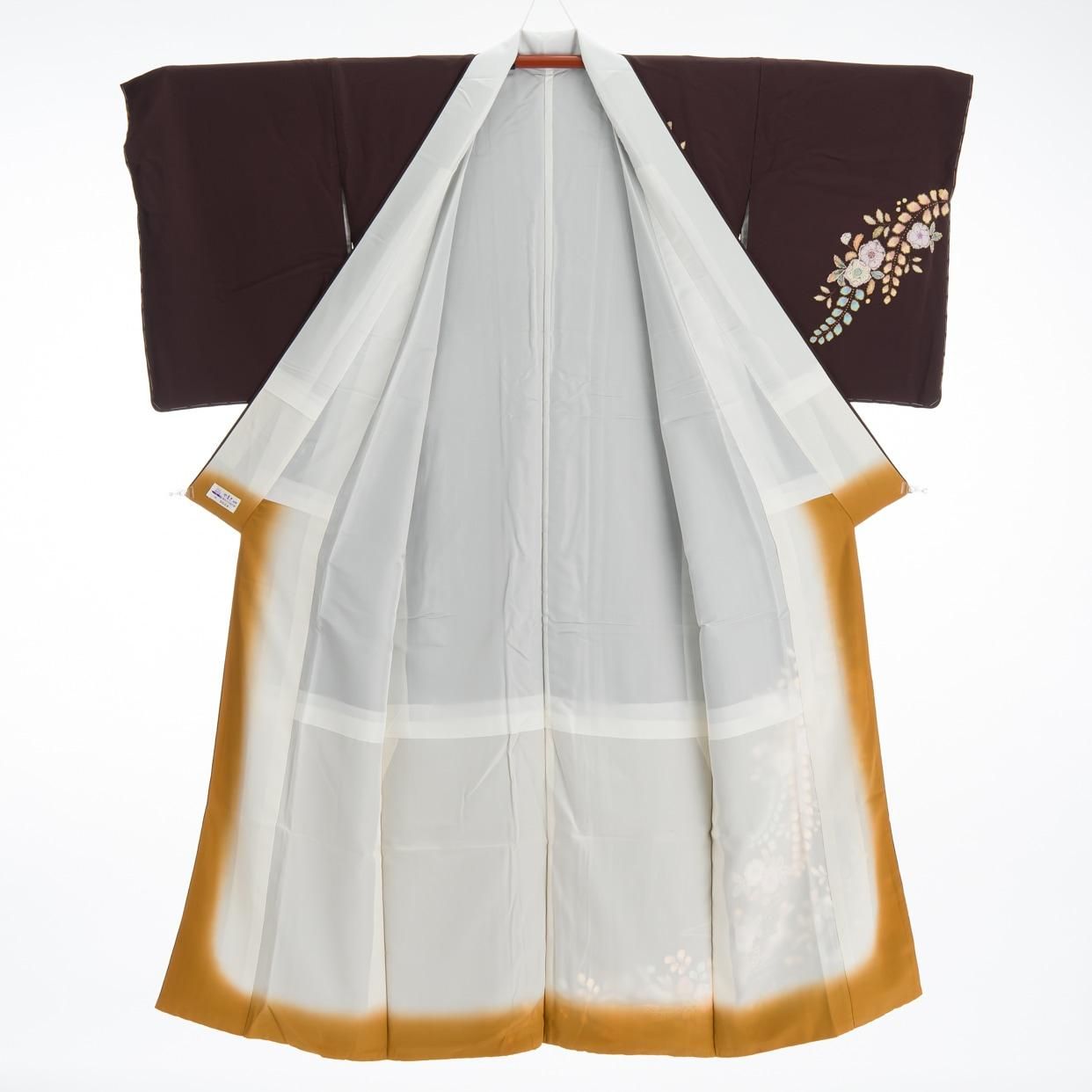 翠山工房 紫鳶 辻が花訪問着 ゆったりサイズ - からん::アンティーク