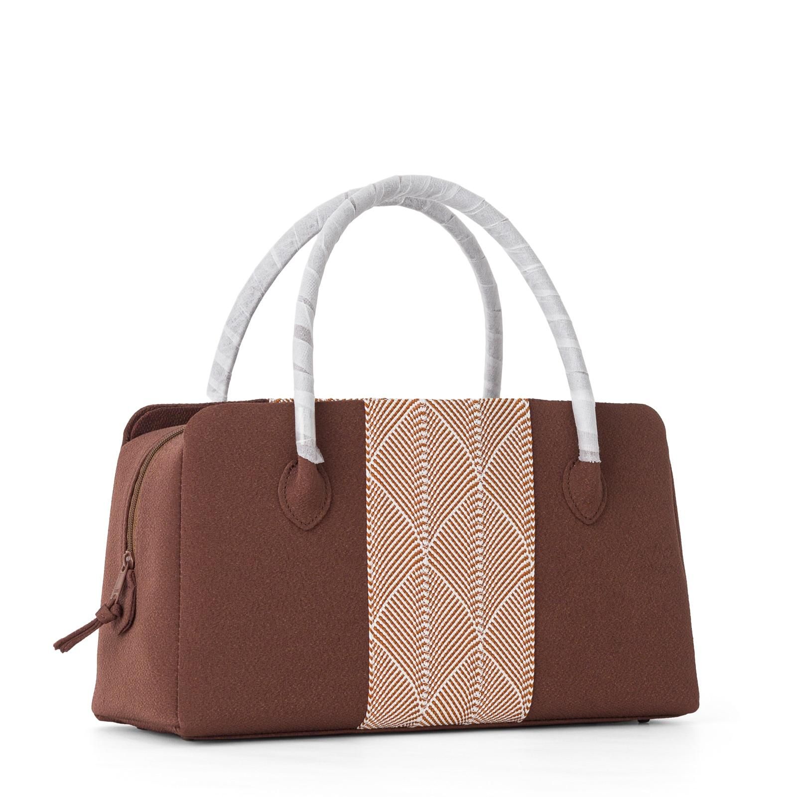 五嶋紐 利休バッグ 茶 - からん::アンティーク着物・リサイクル着物の