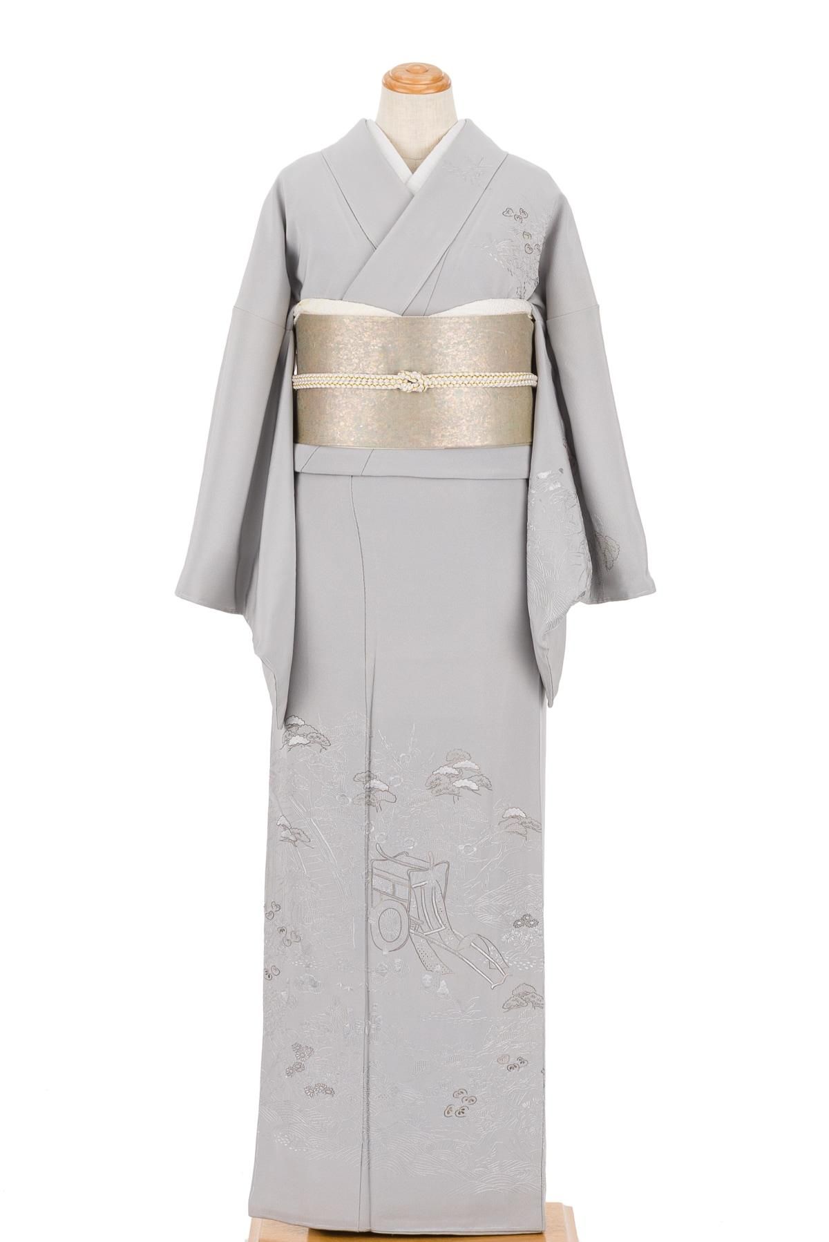 訪問着 汕頭刺繍 時代人物 - からん::アンティーク着物・リサイクル