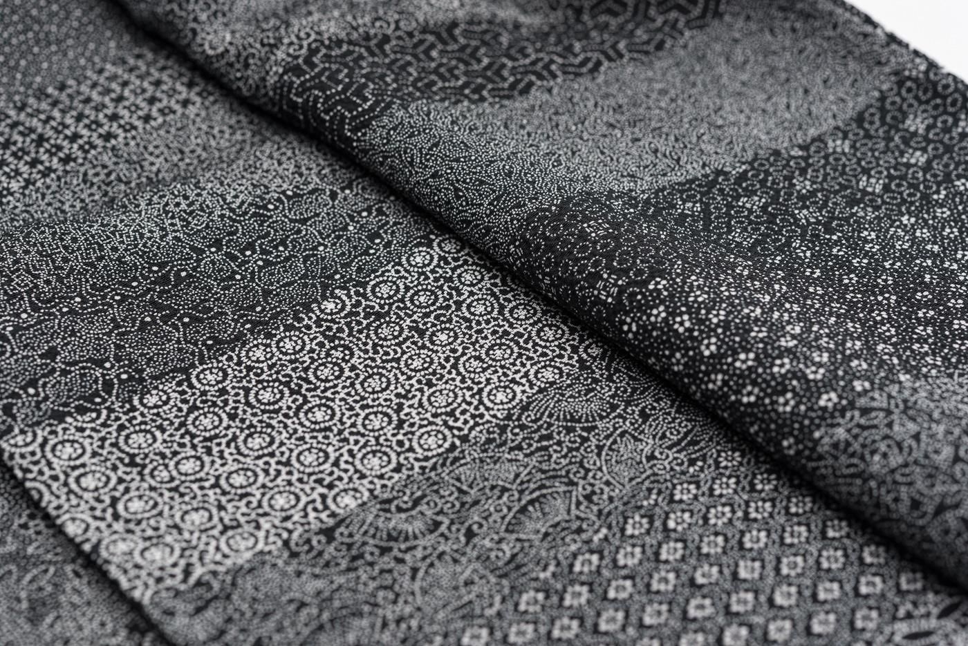 江戸小紋 横段模様 寄せ柄 作家物 - からん::アンティーク着物