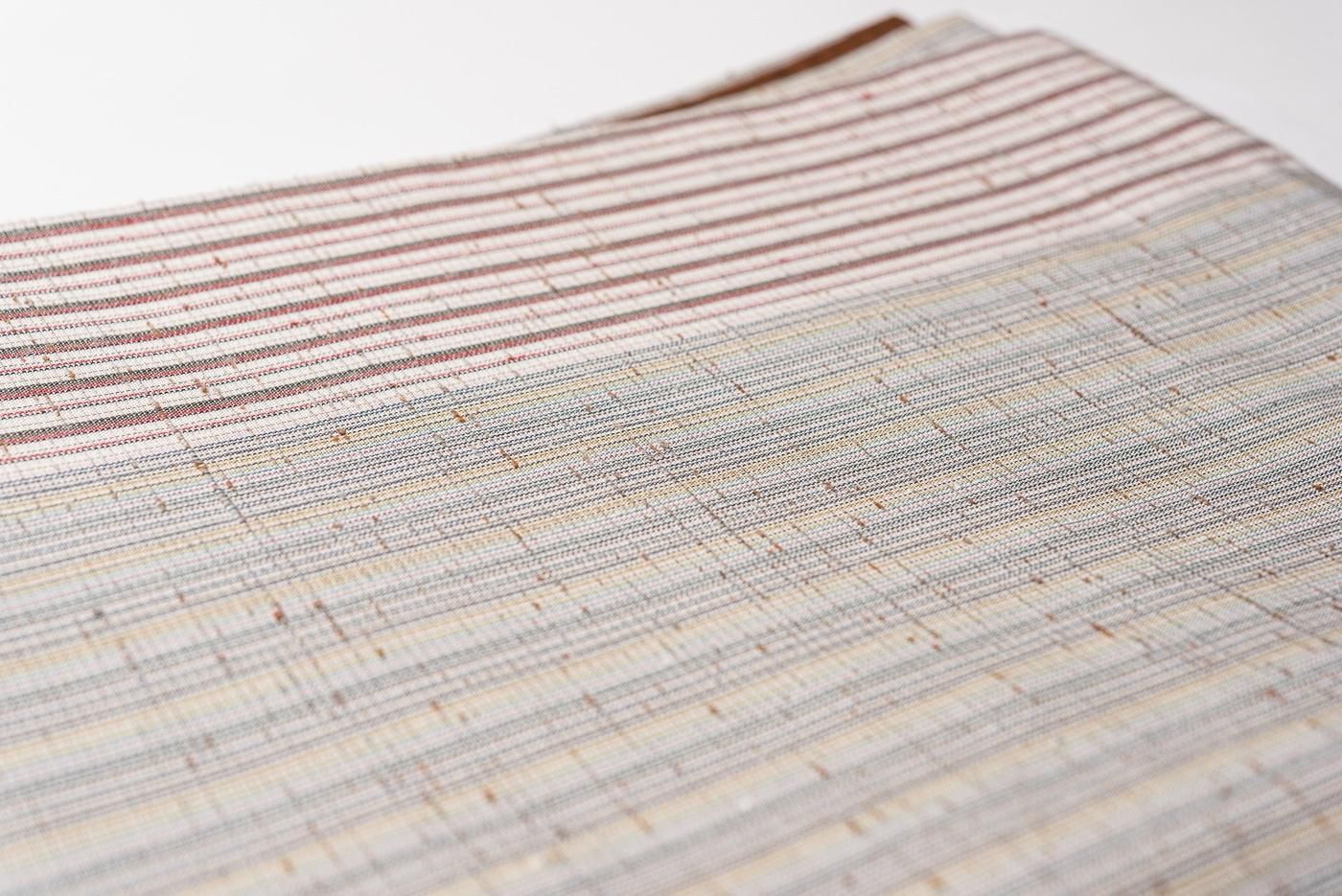 ぜんまい紬 縞模様 - からん::アンティーク着物・リサイクル着物の通販