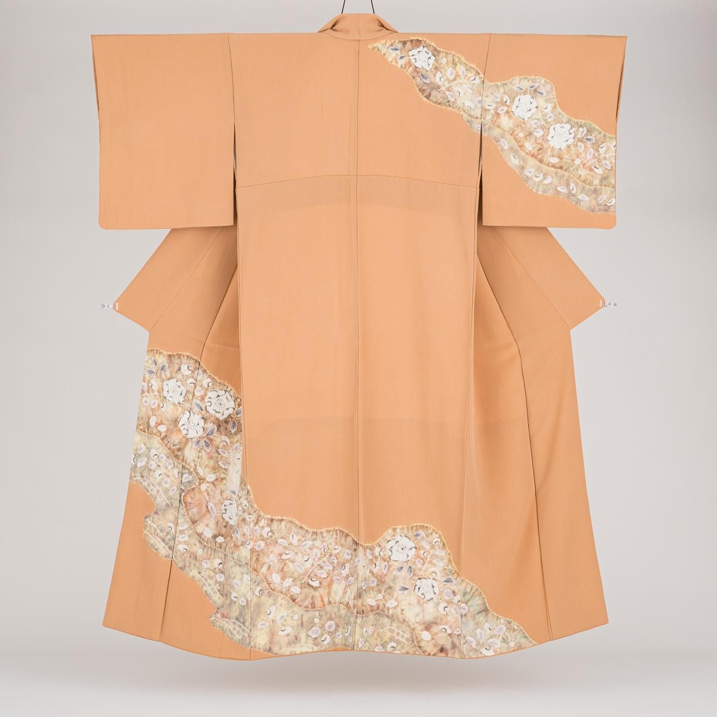 訪問着 絞り 霞取りに辻が花模様 - からん::アンティーク着物