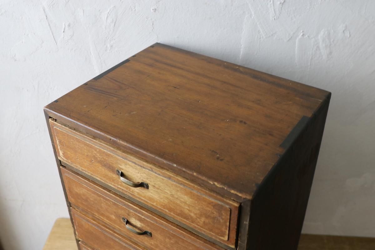 昭和レトロ小引き出し5段/w32.5×d27.5×h48.5cm- カフェスタイルの