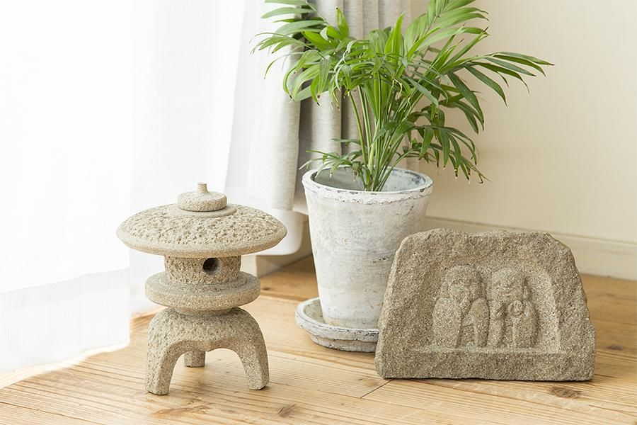 薩摩 雪見灯篭図置物 里帰り 珠山 明治工芸 骨董 6R1578ダN2 薩摩 雪見