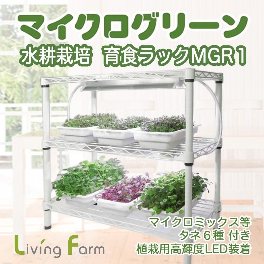 マイクログリーン水耕栽培 | 育食ラックMGR1 - 水耕栽培専門のリビング