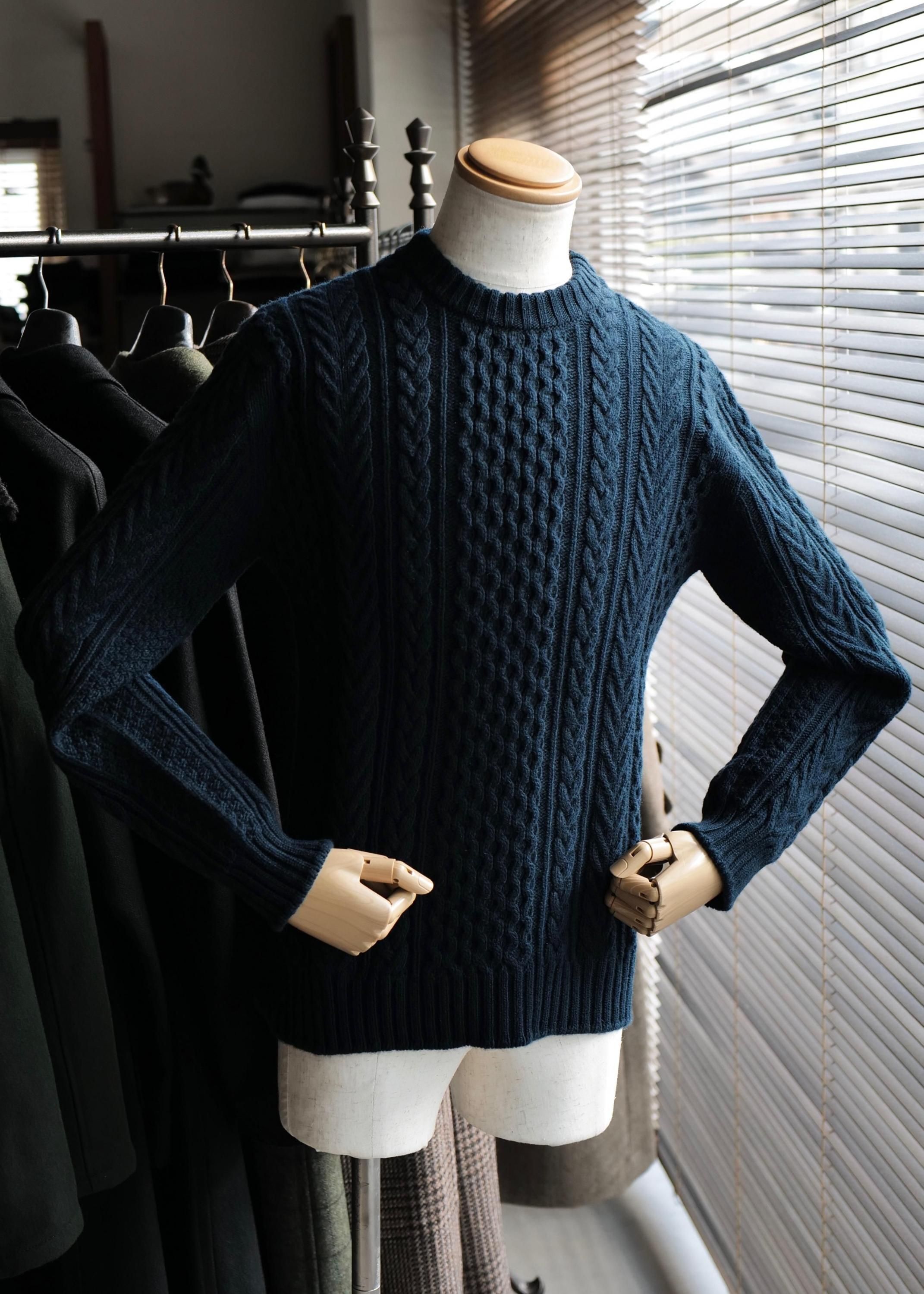 Johnstons of Elgin】8plyカシミアアランセーター - SUGURU SHOP