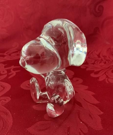Baccarat バカラ 置物 スヌーピー クリスタル フィギュリン