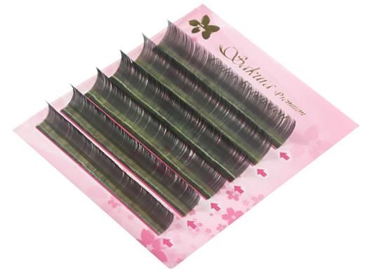 SakuraミンクCOLOR Premium＜Ash Khaki＞6列・0.15T - まつ毛エクステ