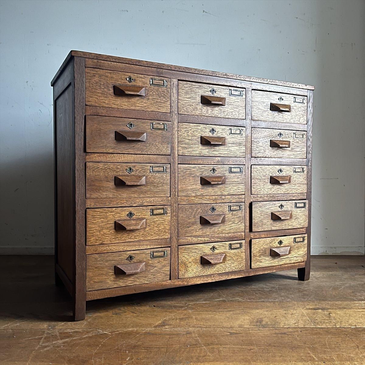 小物入れ ロールトップ 蛇腹式 希少 収納棚 チェスト 古道具 古家具