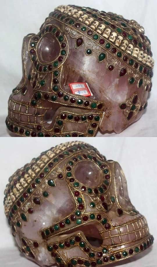 カパラ ニンマ派の高僧のもの 1800年代初頭 頭蓋骨 アミュレット 肖像