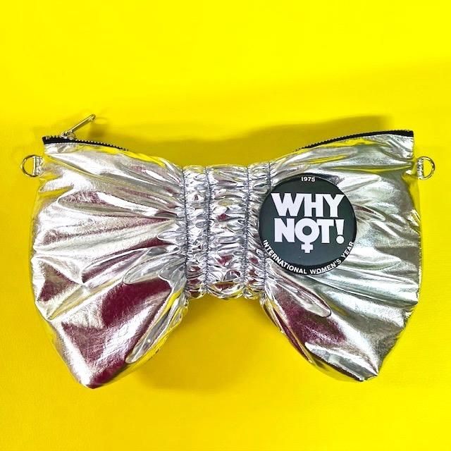 メタリックリボンバック シルバー