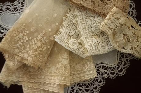 フランス製 アンティークレース 6点セット - アンティークファブリック
