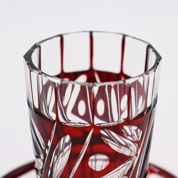 大正ロマン溢れるアンティーク赤切子グラスセット