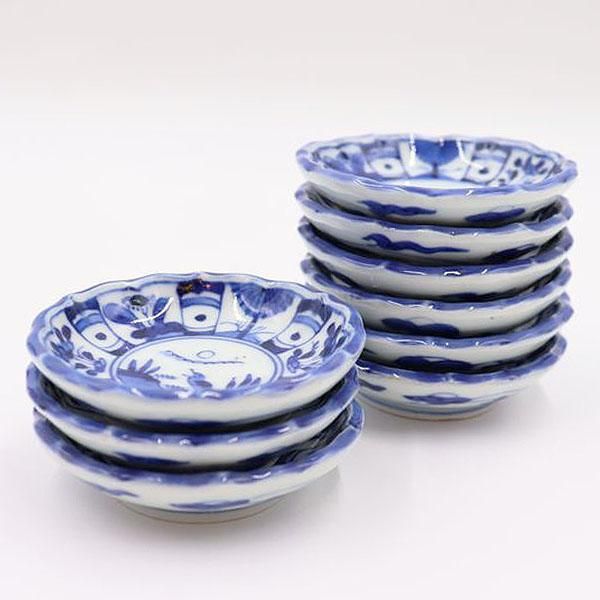 手描き染付 動物柄 豆皿｜直径8 高さ2｜アンティーク 和食器