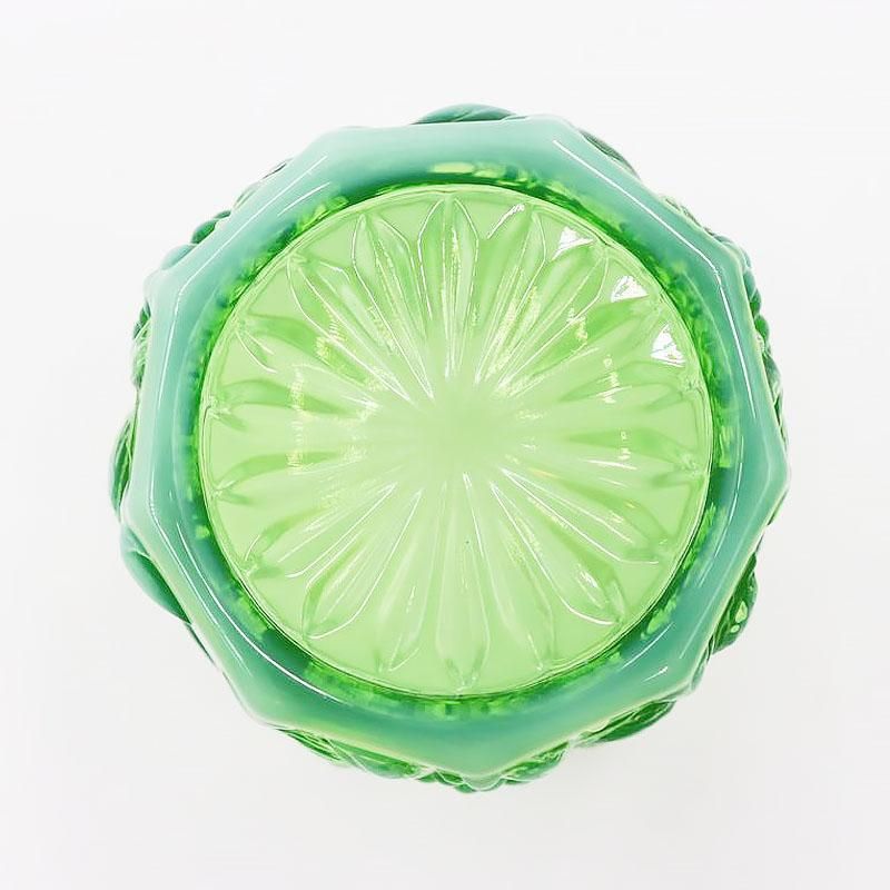 大正昭和初期 アンティーク緑ガラスコップ 和風ヴィンテージ