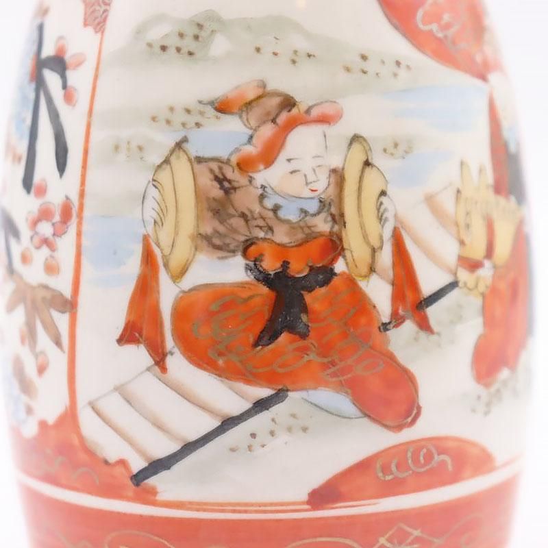 金継ぎ】手描き 九谷焼 色絵 赤絵 徳利 酒器 アンティーク 骨董 和の