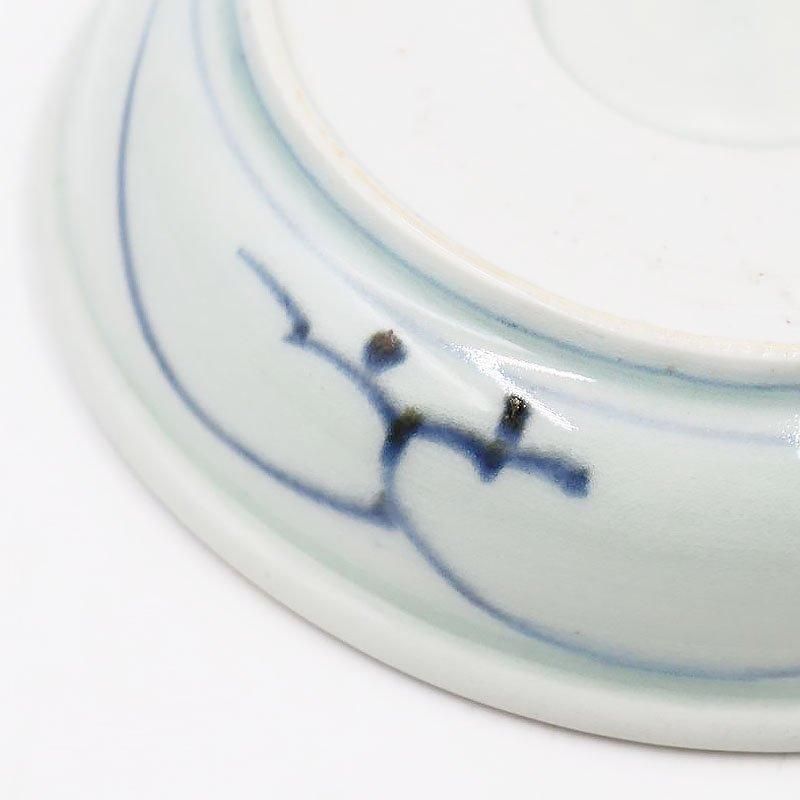 手描き染付なます煮物取り皿｜アンティーク和食器｜明治呉須藍