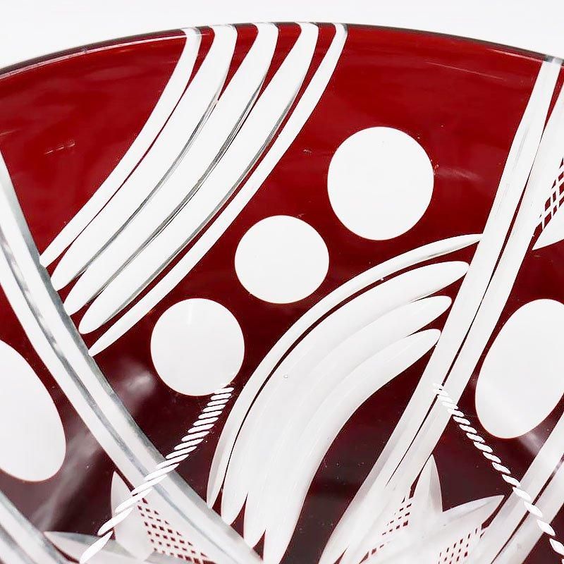 鉢 赤切子 ボウル 大正昭和 直径23cm 高さ10cm